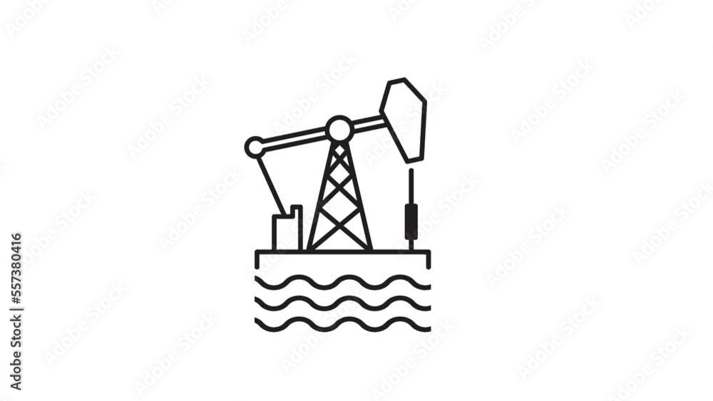 vector animation of an oil rig (pump rocking chair), in motion on a white background. pump oil icons motion. vector animation of an oil rig (pump rocking chair), in motion on a white background. pump oil icons motion.