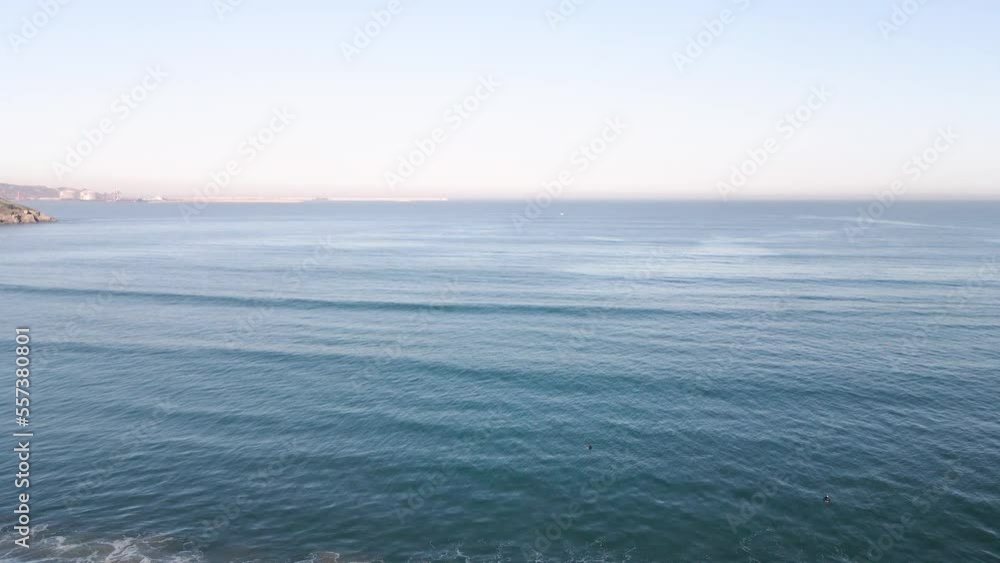 Aerial View of Atlantic ocean with waves Aerial View of Atlantic ocean with waves