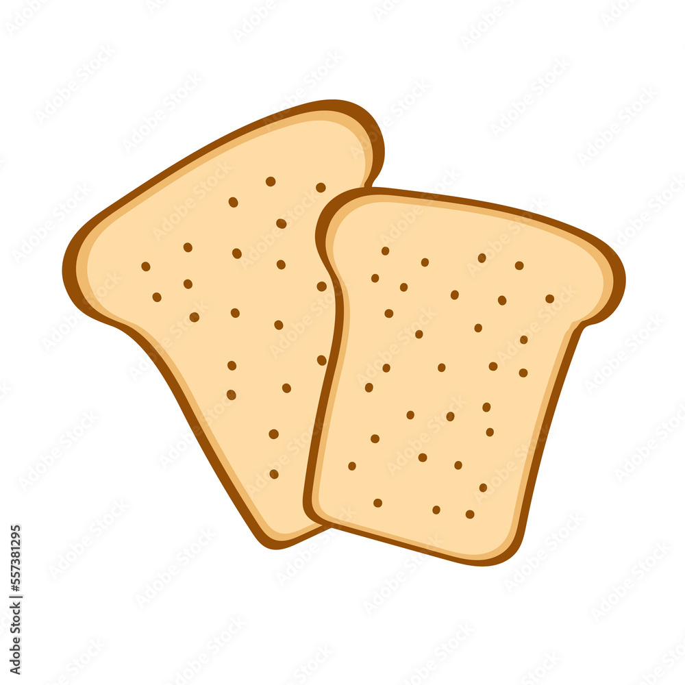 Cartoon illustration of bread, bakery products. Cartoon illustration of bread, bakery products.