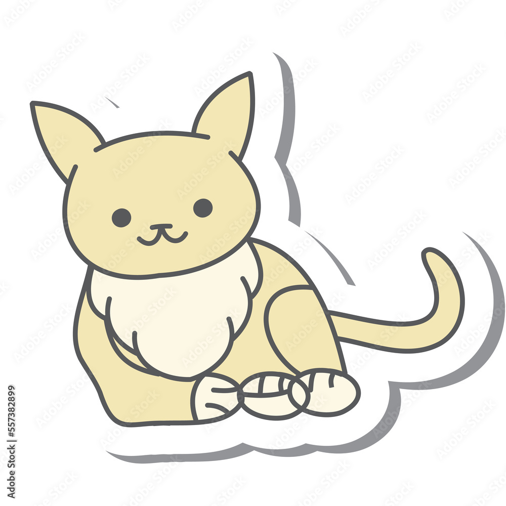 Aesthetic Cat Sticker Various Poses