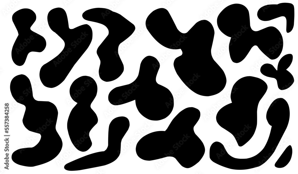 Irregular blob, set of abstract organic shapes. Abstract irregular random blobs. Simple liquid amorphous splodge. Trendy minimal designs for presentations, banners, posters and flyers Irregular blob, set of abstract organic shapes. Abstract irregular random blobs. Simple liquid amorphous splodge. Trendy minimal designs for presentations, banners, posters and flyers