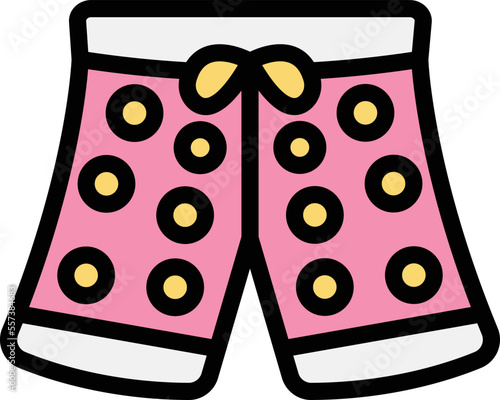 Swim shorts Vector Icon Design Illustration
