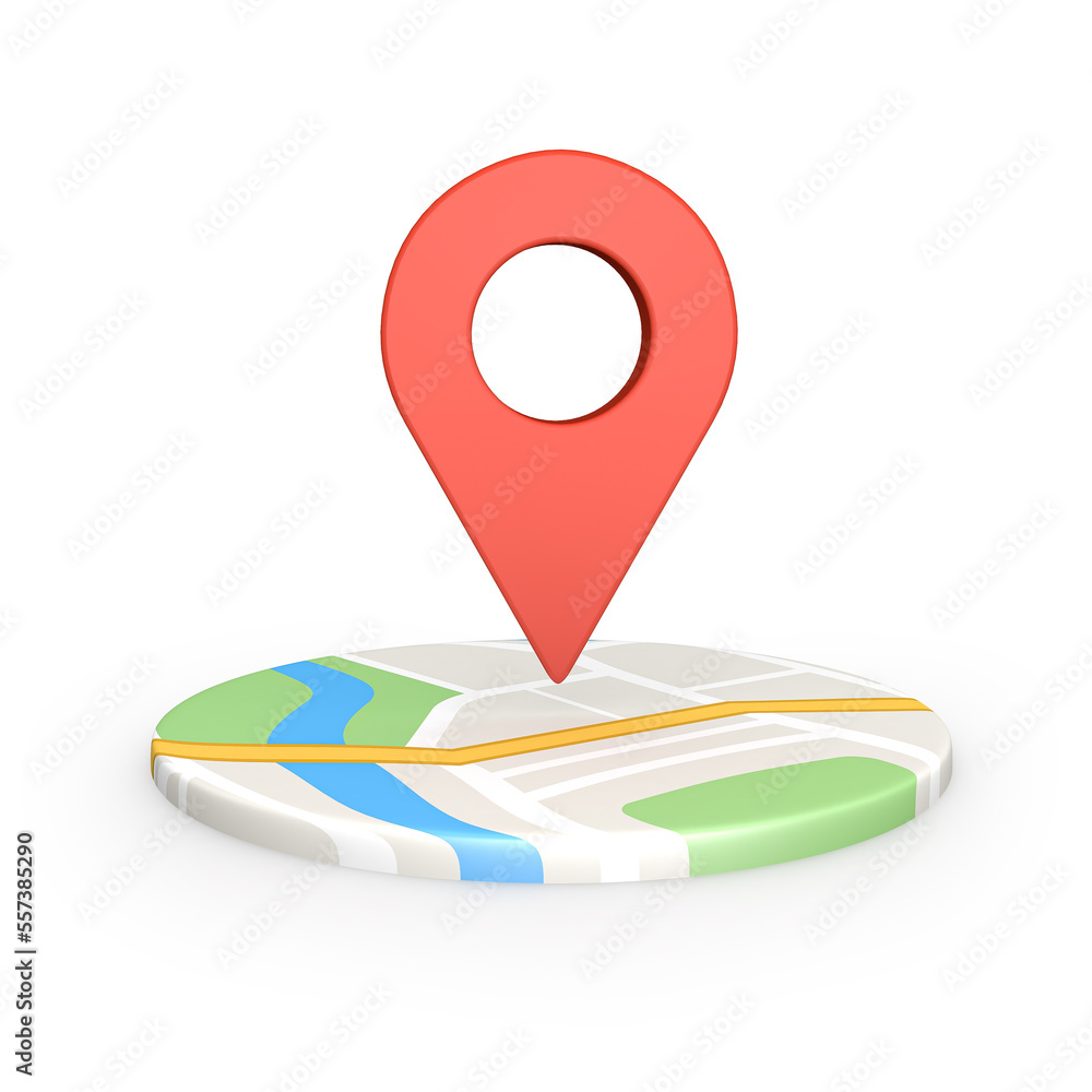 © Evandro Lima - Red location pin sign icon and gps navigation map road direction with find route mark travel destination navigator. 3D rendering © Evandro Lima - Red location pin sign icon and gps navigation map road direction with find route mark travel destination navigator. 3D rendering