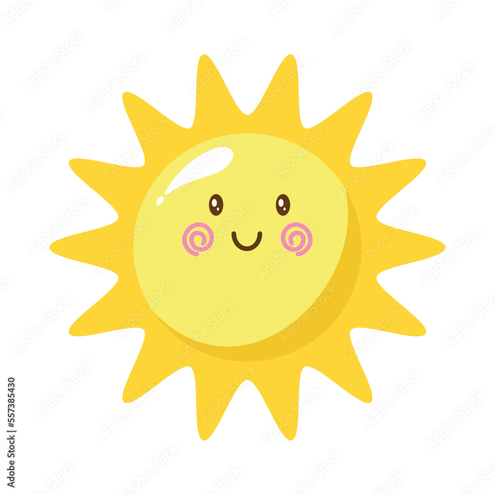 sun yellow color kawaii sun yellow color kawaii