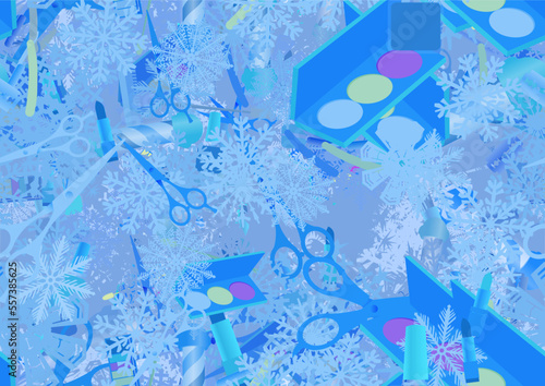 Background pattern abstract design texture. Seamless. Theme is about swirly, cosmetology, Barber pole, pomatum, nail polish, snow, winter, comb, xmas, pomade, cosmetics, freeze, ointment