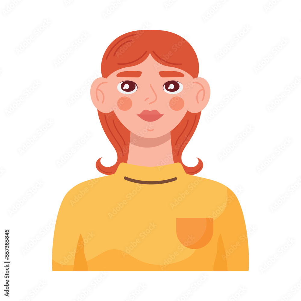 Obraz premium young redhead woman