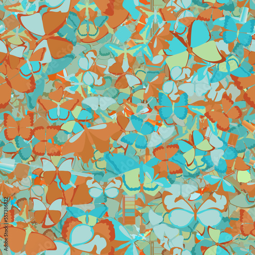 Background pattern abstract design texture. Seamless. Theme is about toiletry, fly, design, powder, vector, nature, beauty, Red Admiral, colorful, cosmetology, repeat, delicate, tones, various