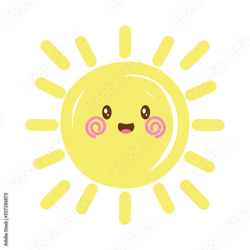 smiling sun kawaii