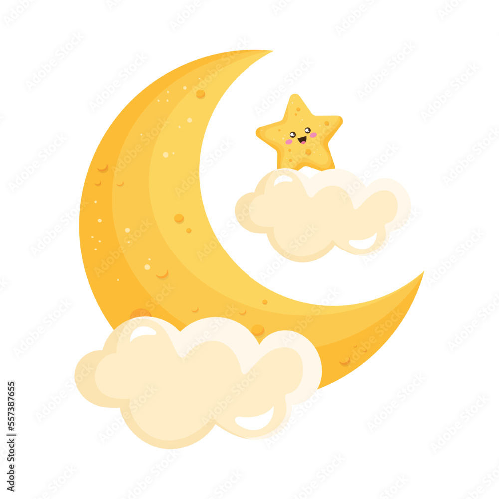 crescent moon and star crescent moon and star