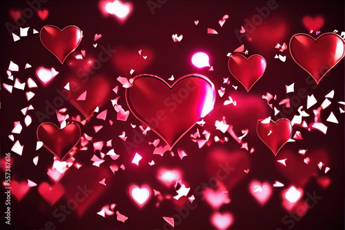 St Valentines Day - love, hearts, and romance are in the air on Valentine's Day. This American holiday celebrates love, and this generative AI image has all the hearts you desire