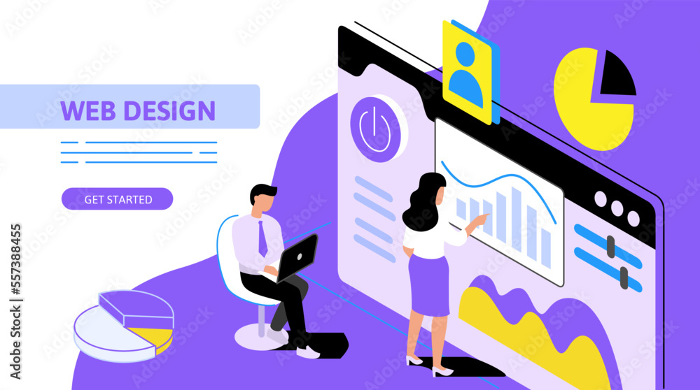 Web page Isometric Concept. Use for web page, banner, infographics. Flat illustration editable line. Ui UX design Web page Isometric Concept. Use for web page, banner, infographics. Flat illustration editable line. Ui UX design