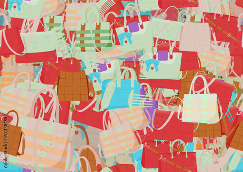 Background pattern abstract design texture. Seamless. Theme is about accessories, claw, personal, fashion, barrette, content, small, buckle, handbag, hairstyle, lady, slip, shopping, bobby pin