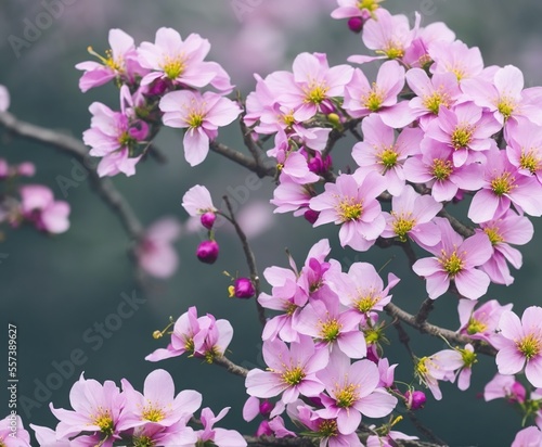 Cherry blossom, pink and white flowers