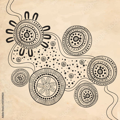 Aboriginal design illustration