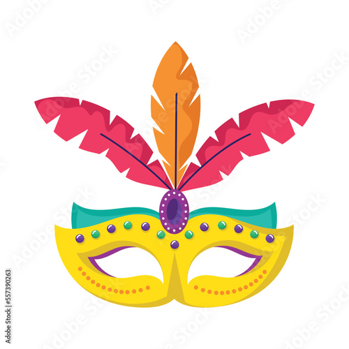yellow mardi gras mask