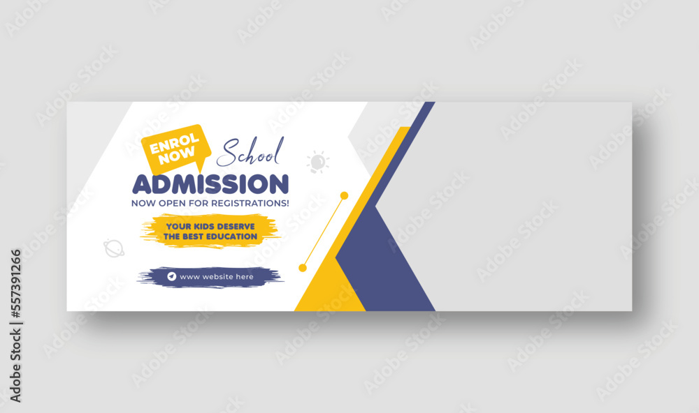 Back to school social media post, web banner, and Facebook cover template Back to school social media post, web banner, and Facebook cover template