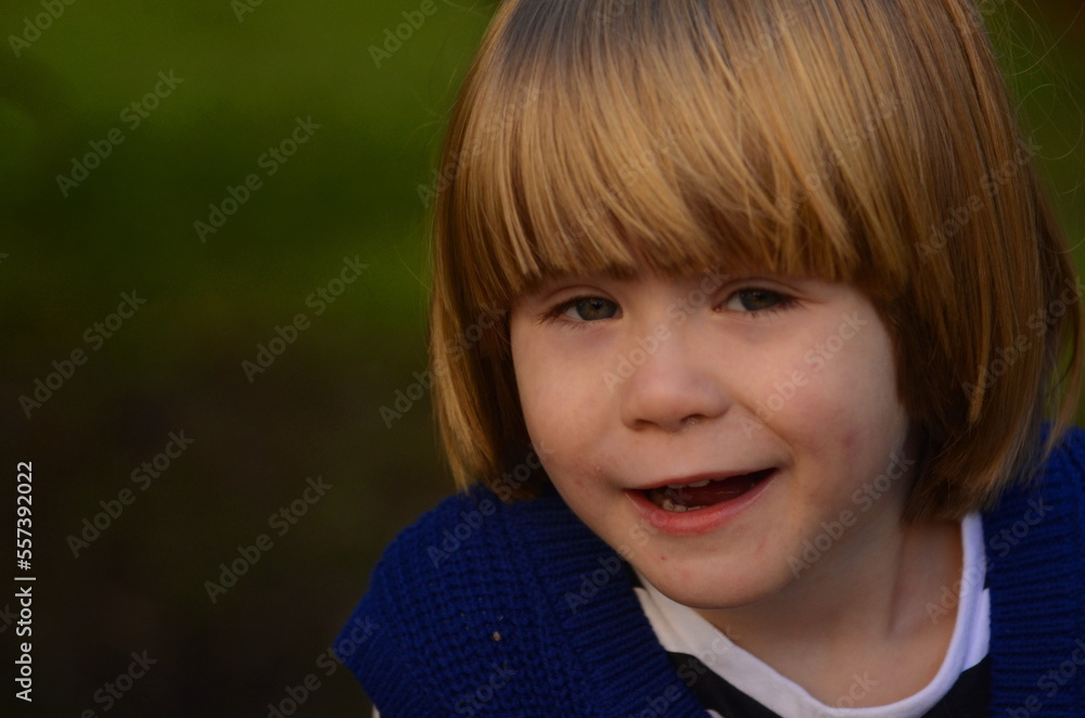 Portrait of a cute boy. 3 years. Positive child, close-up face Portrait of a cute boy. 3 years. Positive child, close-up face