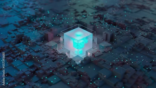 CPU connection and data travel, powerful explosion