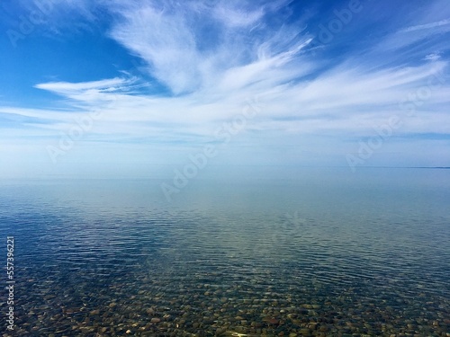 lake, sky and clouds