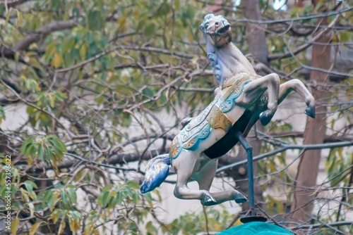 Horse statue on carousel