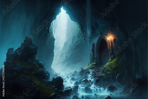 Portal to another world, Fantasy Doorway, Abstract Art, Digital Illustration