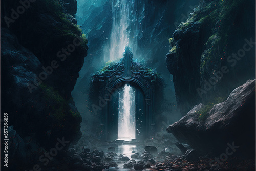 Portal to another world  Fantasy Doorway  Abstract Art  Digital Illustration