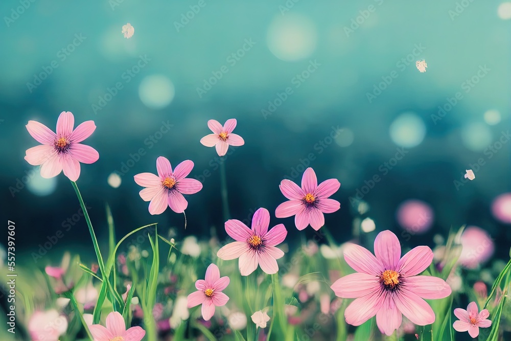 Beautiful Pink Spring Flowers (Generative AI) Beautiful Pink Spring Flowers (Generative AI)