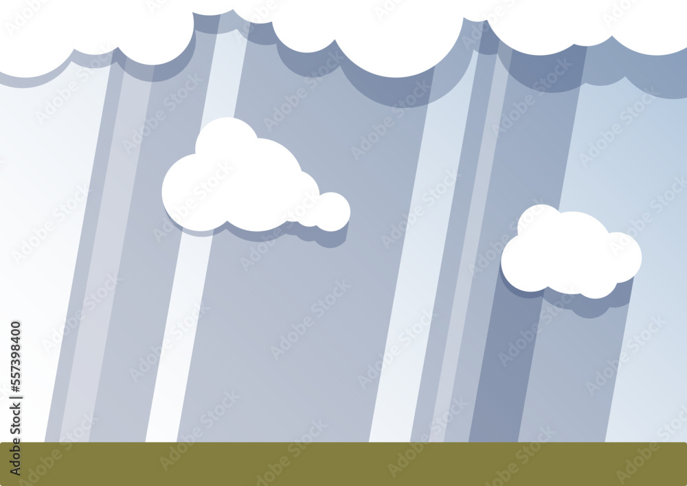 From the white clouds pouring rain on the green grass From the white clouds pouring rain on the green grass
