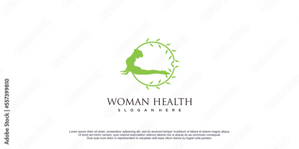 Women health logo icon vector illustration for health and relaxation business