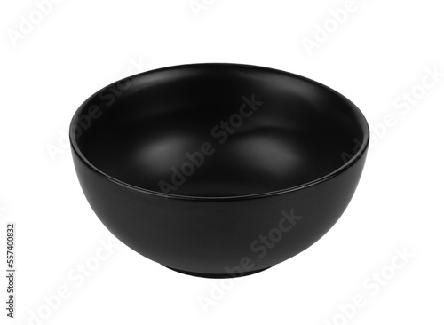 black bowl isolated on transparent png