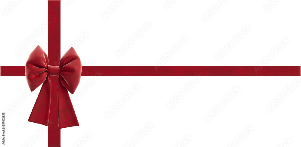 Red ribbon premium png on isolated empty background Red ribbon premium png on isolated empty background
