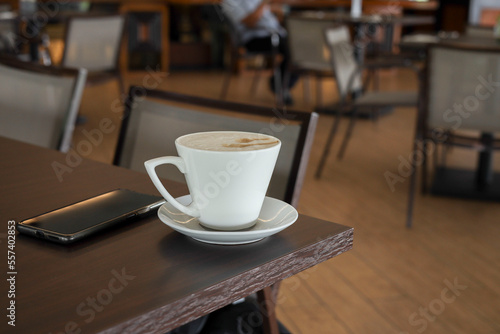 Cup of coffee on the table