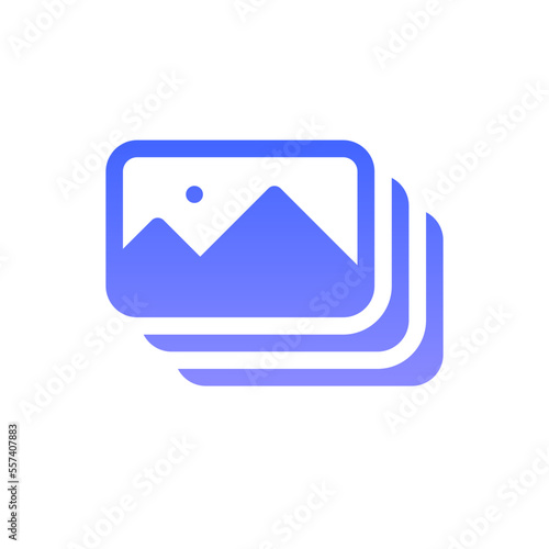 gallery flat gradient icon