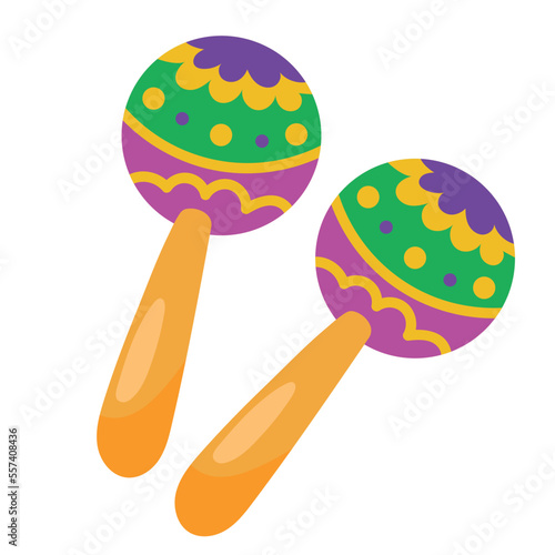mardi gras maracas
