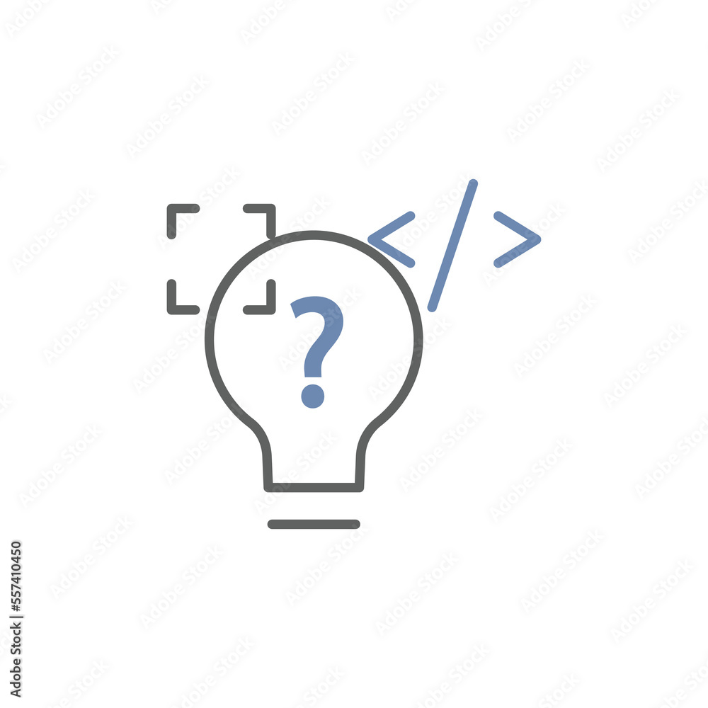 Light bulb icon Illustration with coding. Suitable for programming idea icon. icon related to developer. Two tone icon style. suitable for apps, websites, mobile apps. Simple vector design editable Light bulb icon Illustration with coding. Suitable for programming idea icon. icon related to developer. Two tone icon style. suitable for apps, websites, mobile apps. Simple vector design editable