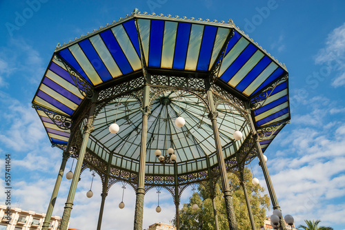 Bandstand at The Public Park Of Villa Comunale di Napoli In Naples  Italy