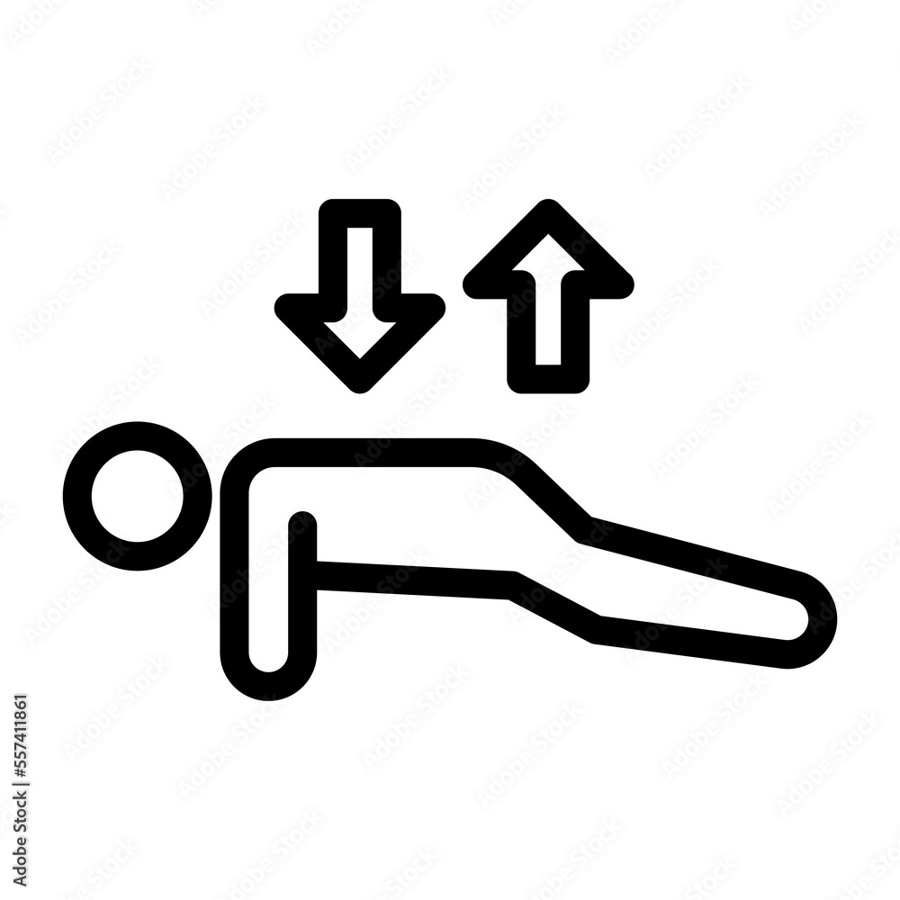 push up line icon illustration vector graphic push up line icon illustration vector graphic