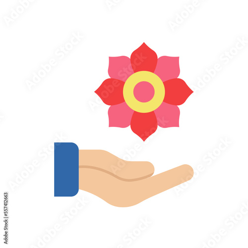 Holding Flower