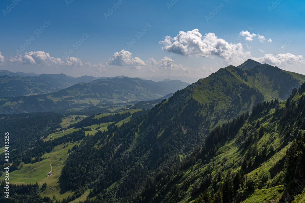 Alpenpanorama im Sommer in Österreich