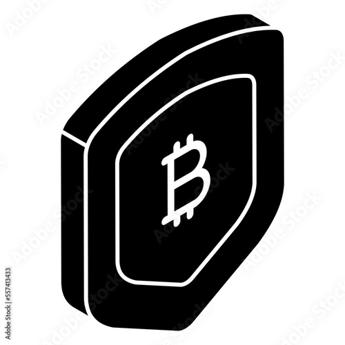An icon design of bitcoin security 
