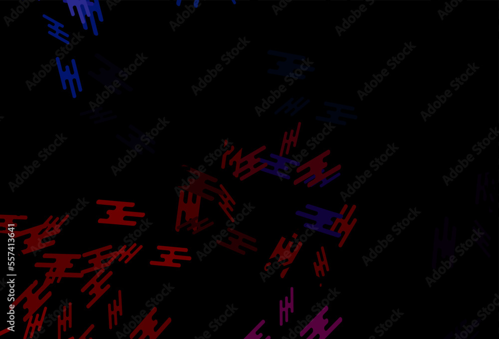Dark Blue, Red vector backdrop with long lines.