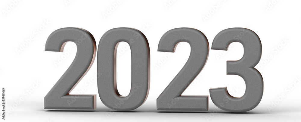 Typography design of 2023 with 3d style design