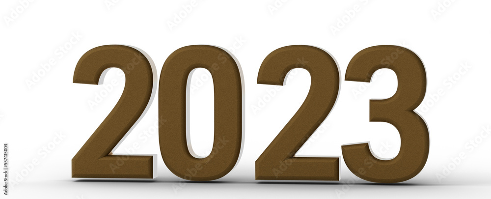 Typography design of 2023 with 3d style design Typography design of 2023 with 3d style design