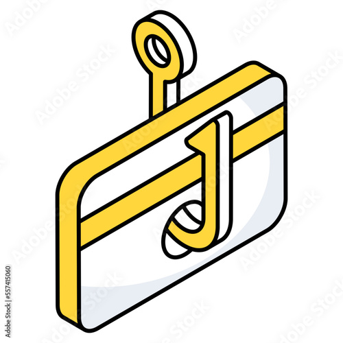 Trendy design icon of card phishing 