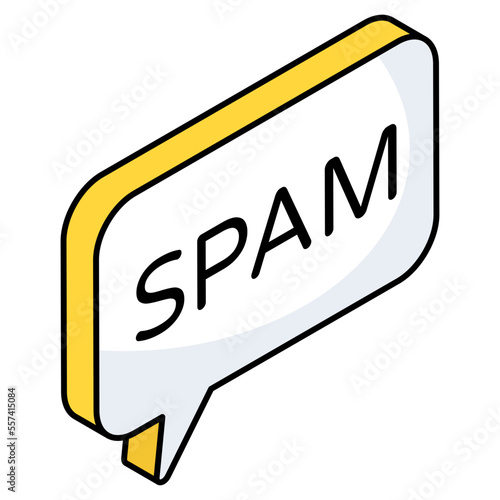 Vector design of spam message 