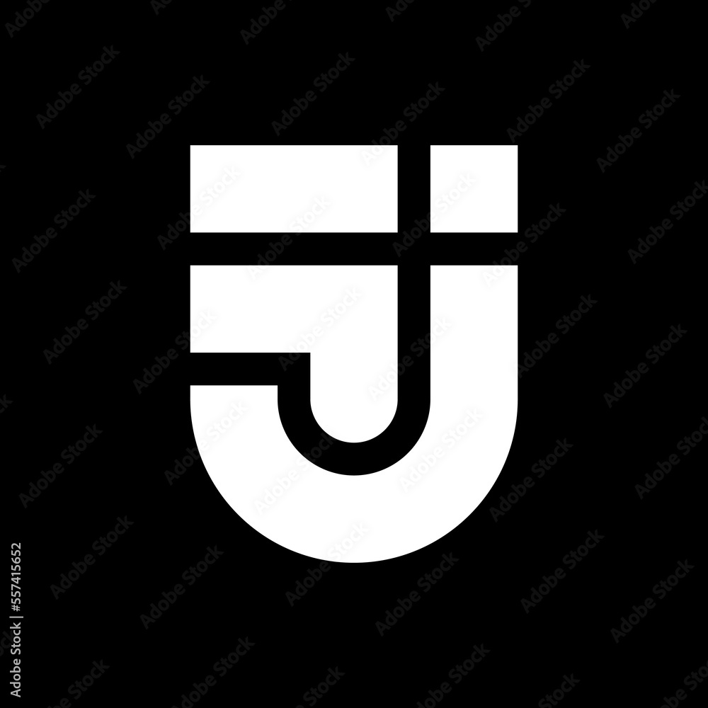Letter FJ or JF creative monogram logo Letter FJ or JF creative monogram logo