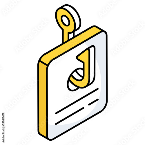Trendy design icon of card phishing 