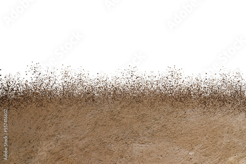 mud splash isolated transparency background.