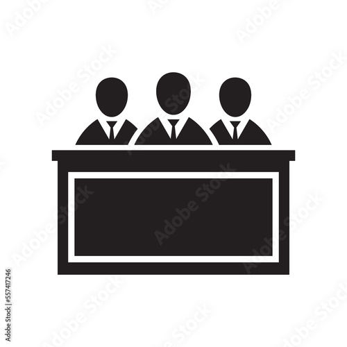 Jury icon isolated on white background. Vector illustration.