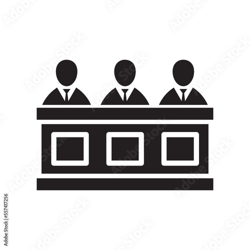 Jury glyph icon, court and law, tribunal sign, vector graphics, a solid pattern on a white background.
